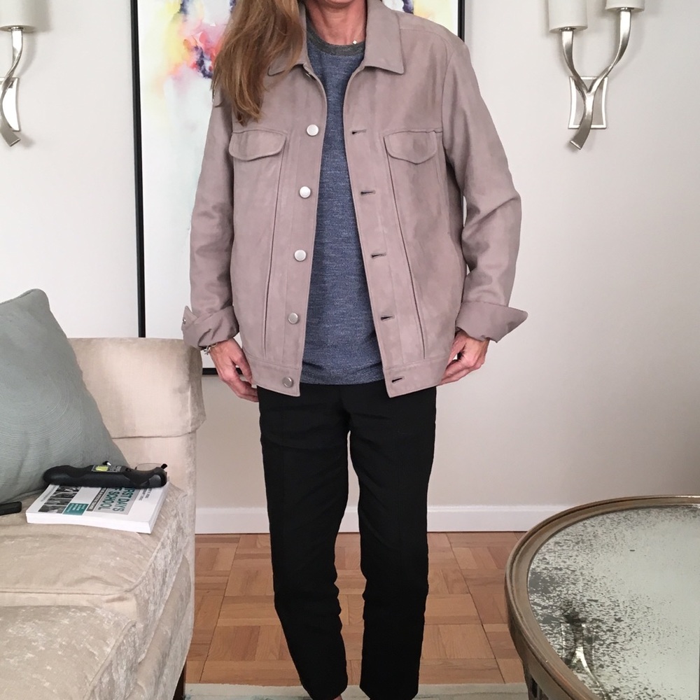 Theory Tan Suede Jacket
